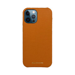 ZILLIONAIRE iPhone 12/12 Pro (6,1”) Pebbled nahkainen suojakuori – Oranssi hinta ja tiedot | Puhelimen kuoret ja kotelot | hobbyhall.fi
