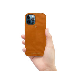 ZILLIONAIRE iPhone 12/12 Pro (6,1”) Pebbled nahkainen suojakuori – Oranssi hinta ja tiedot | Puhelimen kuoret ja kotelot | hobbyhall.fi