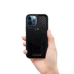 ZILLIONAIRE iPhone 12/12 Pro (6,1”) Croco nahkainen suojakuori – Musta hinta ja tiedot | Puhelimen kuoret ja kotelot | hobbyhall.fi