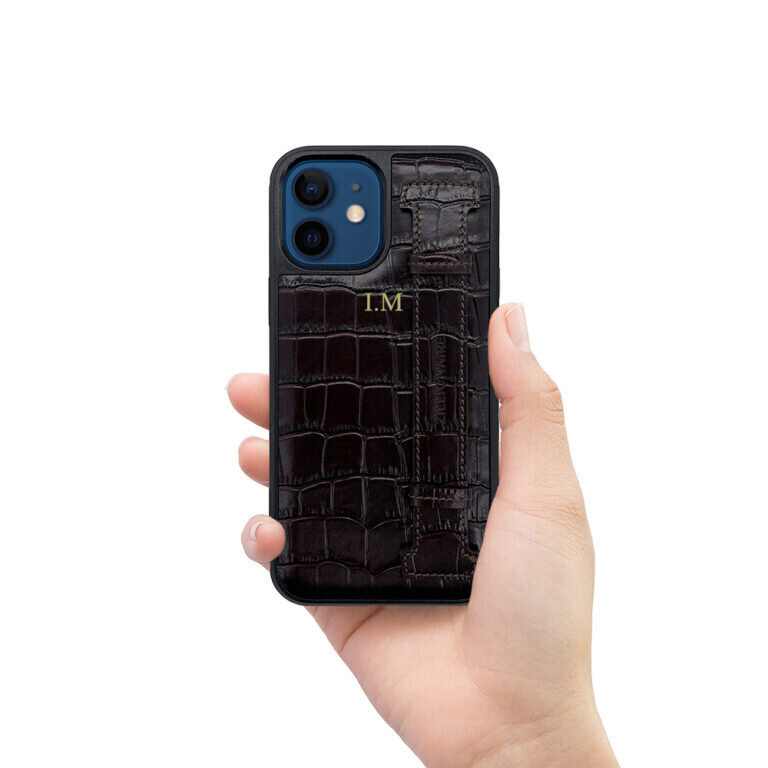 ZILLIONAIRE iPhone 12/12 Pro (6,1”) Croco nahkainen suojakuori – Ruskea hinta ja tiedot | Puhelimen kuoret ja kotelot | hobbyhall.fi