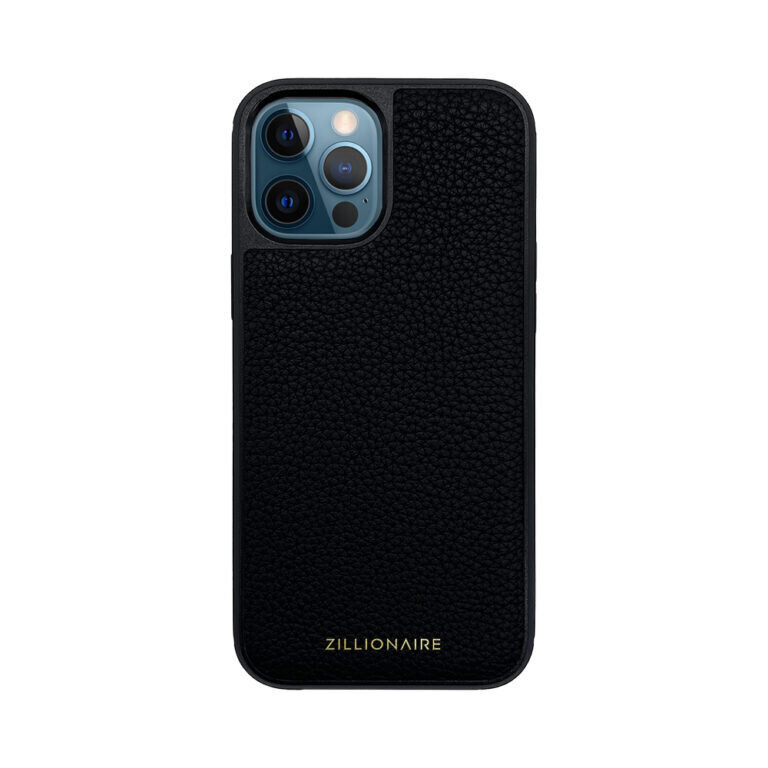 ZILLIONAIRE iPhone 12/12 Pro (6,1”) Pebbled nahkainen suojakuori – Musta hinta ja tiedot | Puhelimen kuoret ja kotelot | hobbyhall.fi