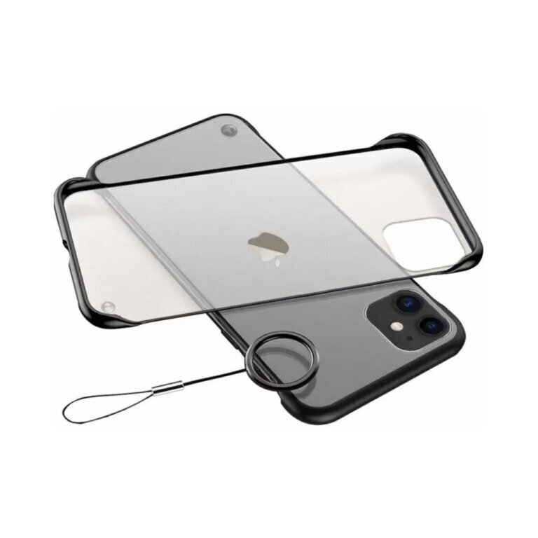 iPhone 12 Pro (6,1″) kehyksetön läpinäkyvä kotelo – Musta hinta ja tiedot | Puhelimen kuoret ja kotelot | hobbyhall.fi