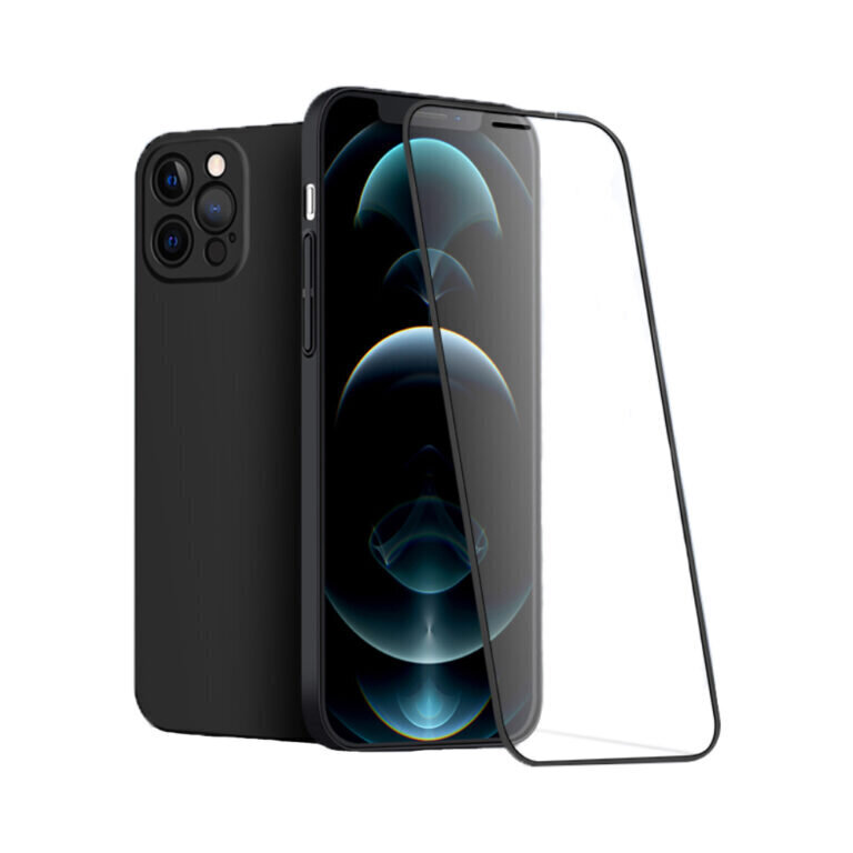 iPhone 12 Pro (6,1″) suojakotelo 9H tuulilasilla – Musta hinta ja tiedot | Puhelimen kuoret ja kotelot | hobbyhall.fi