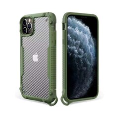 iPhone 12/12 Pro (6,1″) Carbon Iskunkestävä Suojakuori rannehihnalla – Khaki hinta ja tiedot | Puhelimen kuoret ja kotelot | hobbyhall.fi