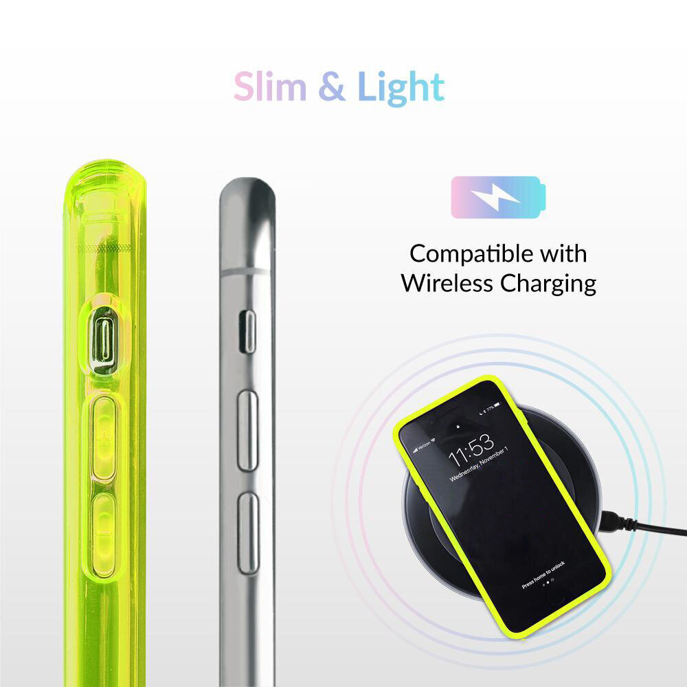 iPhone 12/12 Pro (6,1″) Neon suojakuori – Keltainen hinta ja tiedot | Puhelimen kuoret ja kotelot | hobbyhall.fi