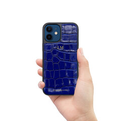ZILLIONAIRE iPhone 12 Mini (5,4”) Croco nahkainen suojakuori – Sininen hinta ja tiedot | Puhelimen kuoret ja kotelot | hobbyhall.fi