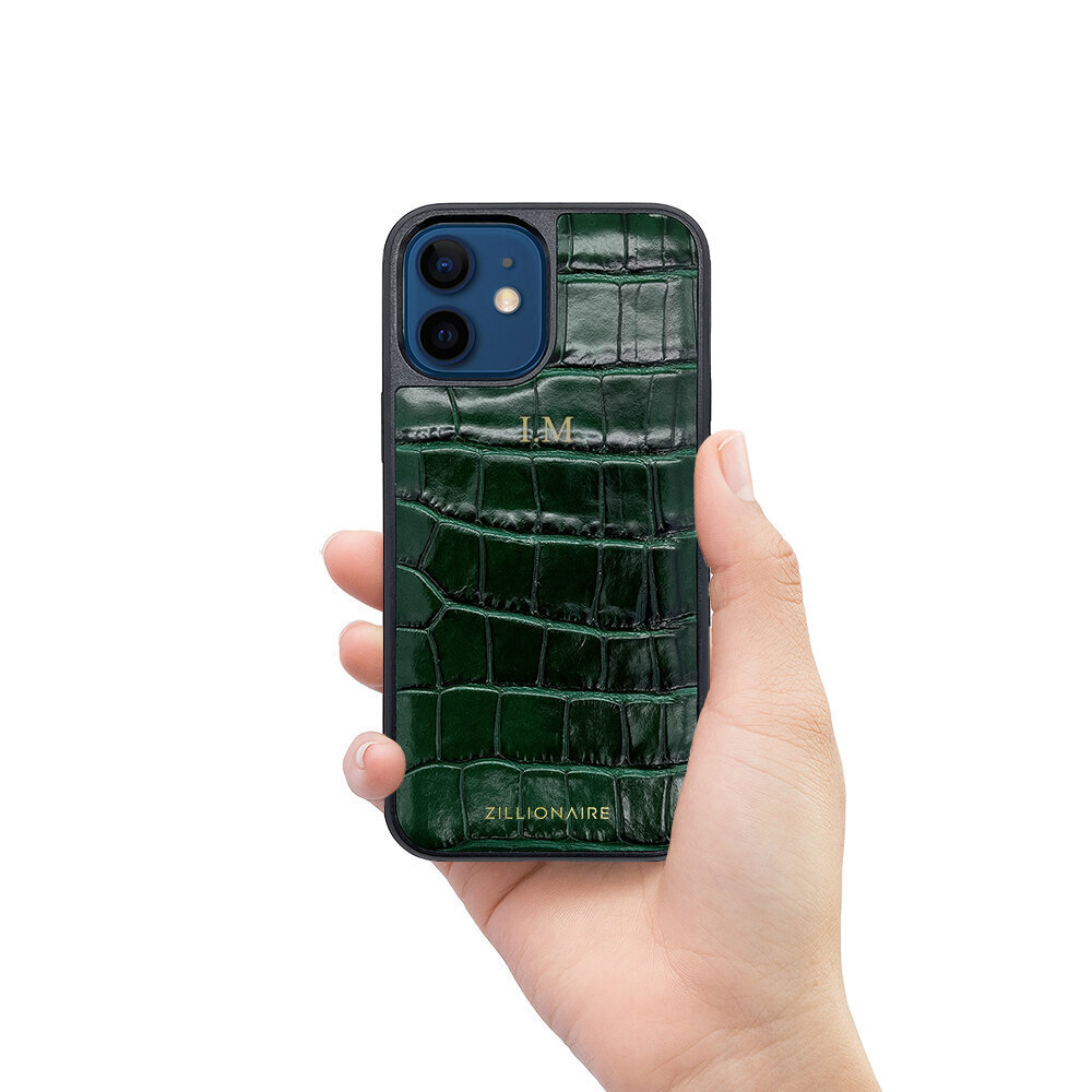 ZILLIONAIRE iPhone 12 Mini (5,4”) Croco nahkainen suojakuori – Vihreä hinta ja tiedot | Puhelimen kuoret ja kotelot | hobbyhall.fi