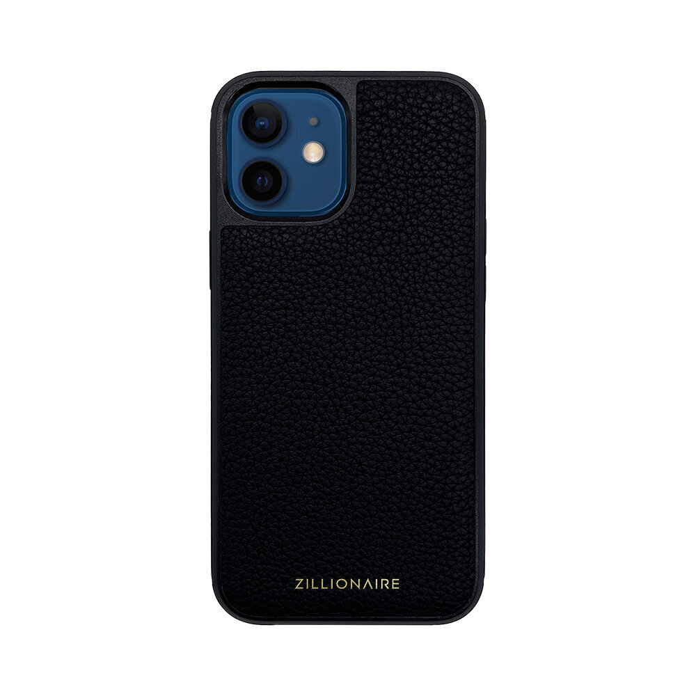 ZILLIONAIRE iPhone 12 Mini (5,4”) Pebbled nahkainen suojakuori – Musta hinta ja tiedot | Puhelimen kuoret ja kotelot | hobbyhall.fi