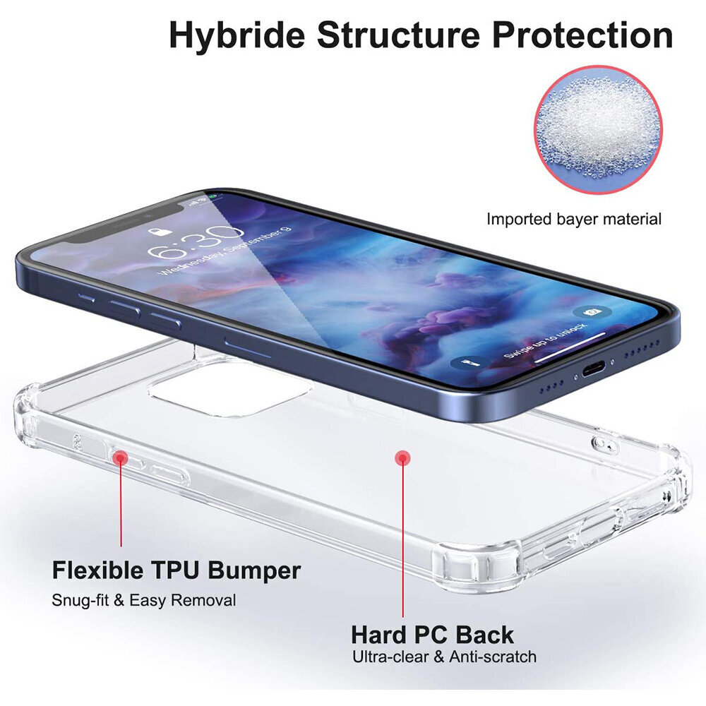 iPhone 12 Mini (5,4″) Clear Case hinta ja tiedot | Puhelimen kuoret ja kotelot | hobbyhall.fi