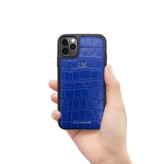 ZILLIONAIRE iPhone 11 Pro Max (6,5″) Croco Matte nahkainen suojakuori – Sininen hinta ja tiedot | Puhelimen kuoret ja kotelot | hobbyhall.fi