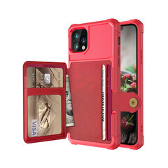 iPhone 11 Pro Max (6,5″) Wallet suojakuori – Punainen hinta ja tiedot | Puhelimen kuoret ja kotelot | hobbyhall.fi