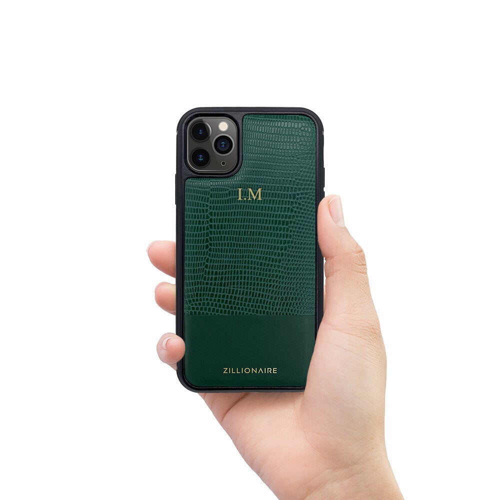 ZILLIONAIRE iPhone 11 Pro Max (6,5″) Lizard nahkainen suojakuori – Vihreä hinta ja tiedot | Puhelimen kuoret ja kotelot | hobbyhall.fi