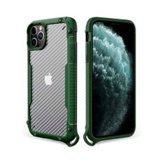 iPhone 11 Pro (5,8″) Carbon Iskunkestävä Suojakuori rannehihnalla – Vihreä hinta ja tiedot | Puhelimen kuoret ja kotelot | hobbyhall.fi