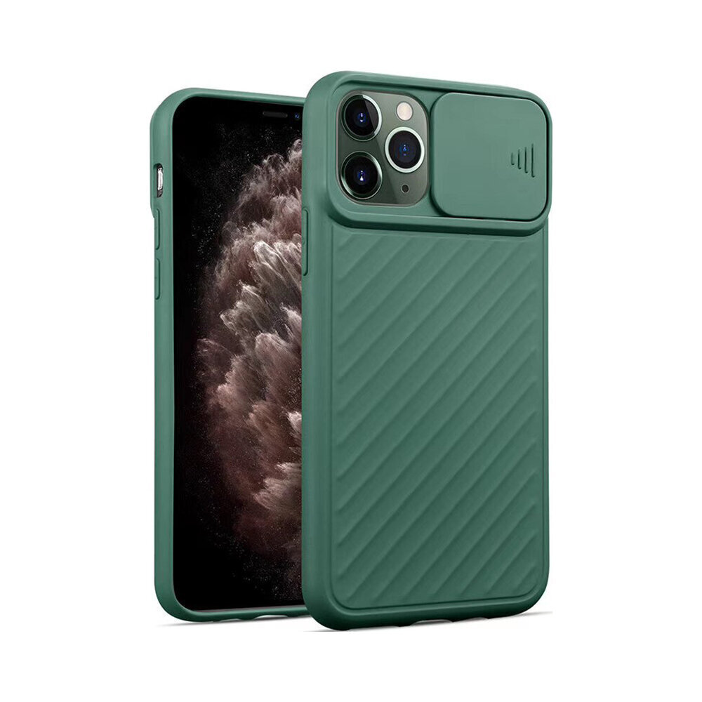 iPhone 11 Pro (5,8″) Silikoninen Suojakuori Shockproof – Tummanvihreä hinta ja tiedot | Puhelimen kuoret ja kotelot | hobbyhall.fi