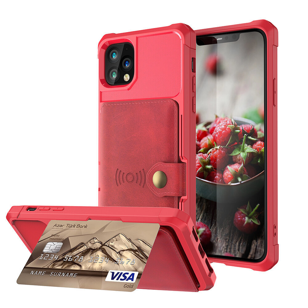 iPhone 11 Pro (5,8″) Wallet suojakuori – Punainen hinta ja tiedot | Puhelimen kuoret ja kotelot | hobbyhall.fi