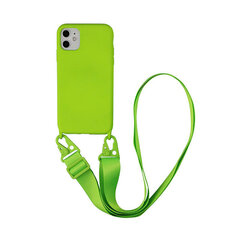 iPhone 11 Pro (5,8″) Silikoninen Suojakuori Cross-Body – Neonvihreä hinta ja tiedot | Puhelimen kuoret ja kotelot | hobbyhall.fi