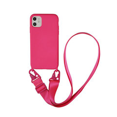 iPhone 11 Pro (5,8″) Silikoninen Suojakuori Cross-Body – Vaaleanpunainen hinta ja tiedot | Puhelimen kuoret ja kotelot | hobbyhall.fi