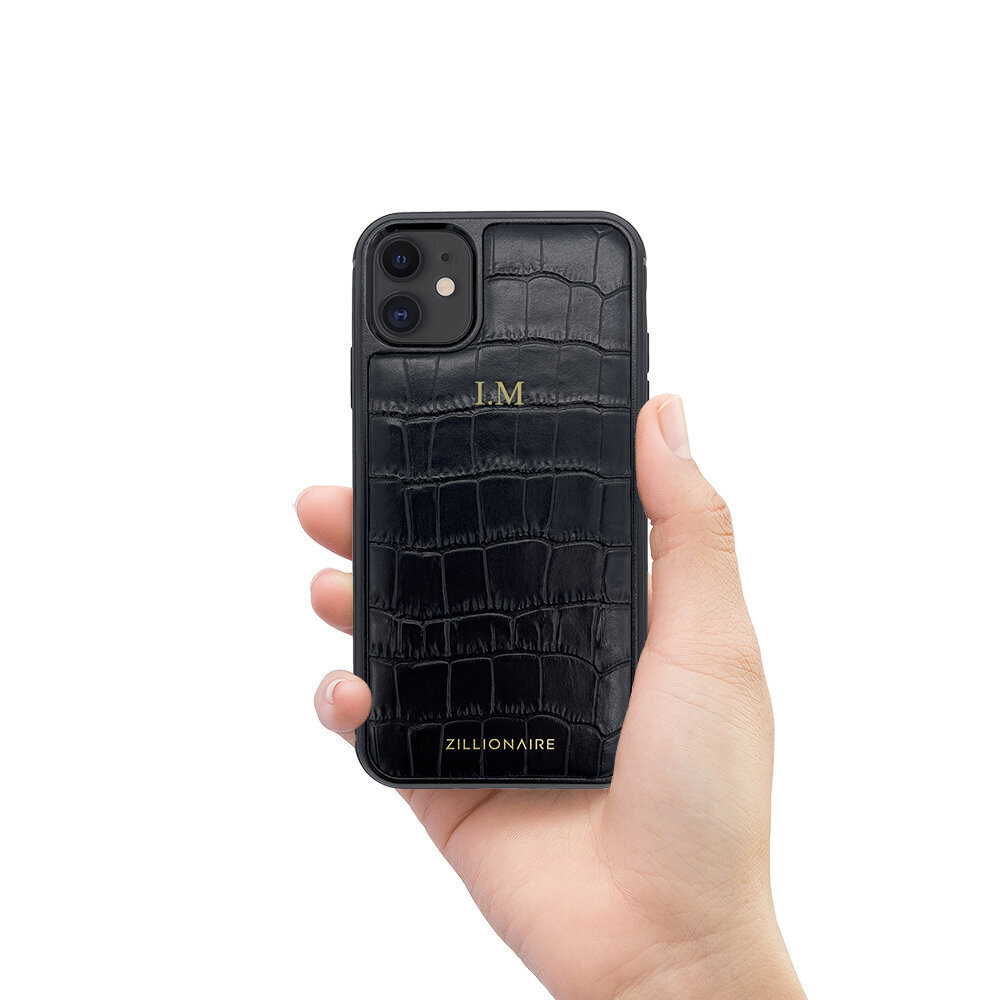 ZILLIONAIRE iPhone 11 (6,1″) Croco Matte nahkainen suojakuori – Musta hinta ja tiedot | Puhelimen kuoret ja kotelot | hobbyhall.fi