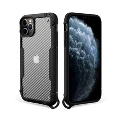 iPhone 11 (6,1″) Carbon Iskunkestävä Suojakuori rannehihnalla – Musta hinta ja tiedot | Puhelimen kuoret ja kotelot | hobbyhall.fi