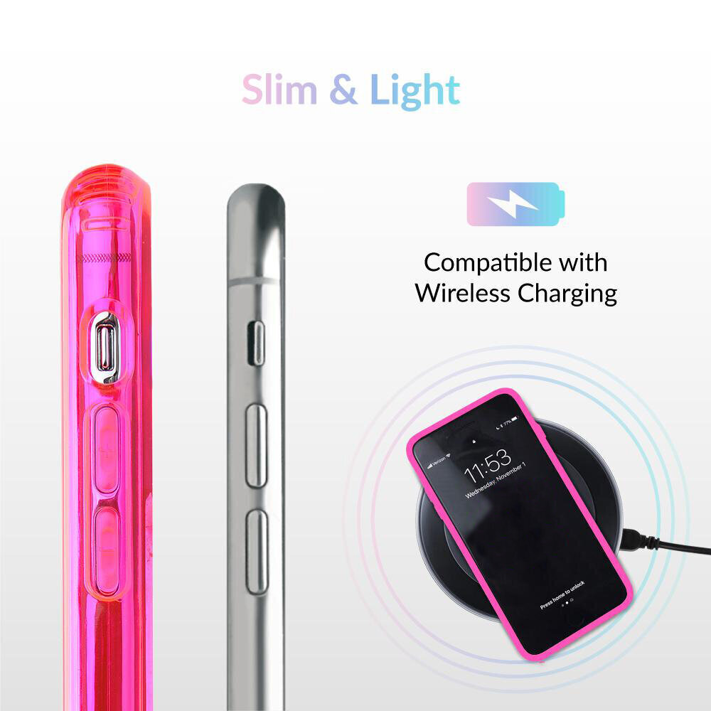 iPhone XR (6,1″) Neon suojakuori – Pinkki hinta ja tiedot | Puhelimen kuoret ja kotelot | hobbyhall.fi