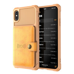 iPhone Xs Max (6,5″) Wallet suojakuori – Keltainen hinta ja tiedot | Puhelimen kuoret ja kotelot | hobbyhall.fi