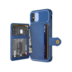 iPhone X/Xs (5,8″) Wallet suojakuori – Sininen hinta ja tiedot | Puhelimen kuoret ja kotelot | hobbyhall.fi