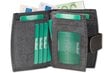 Protecto® RFID Anti-Blocking naisten lompakko, ohuesta antrasiittivärisestä puhvelinnahasta orkideakohokuviolla hinta ja tiedot | Naisten lompakot | hobbyhall.fi