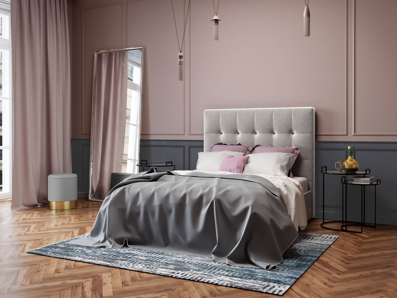 Kooko Home Si -sängynpääty, 200 cm, beige hinta ja tiedot | Sängyt | hobbyhall.fi