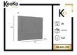 Kooko Home Do -sängynpääty, 140 cm, vaaleanharmaa hinta ja tiedot | Sängyt | hobbyhall.fi