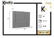 Kooko Home Do -sängynpääty, 180 cm, tummanharmaa hinta ja tiedot | Sängyt | hobbyhall.fi