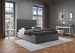 Mazzini Sofas Primevere -sängynpääty, 140 cm, tummanharmaa hinta ja tiedot | Sängyt | hobbyhall.fi