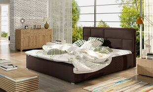 Sänky Latina MTP, 140 x 200 cm, keinonahka, ruskea hinta ja tiedot | Sängyt | hobbyhall.fi