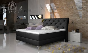 Adel-sänky, 160x200 cm, musta keinonahka hinta ja tiedot | Sängyt | hobbyhall.fi