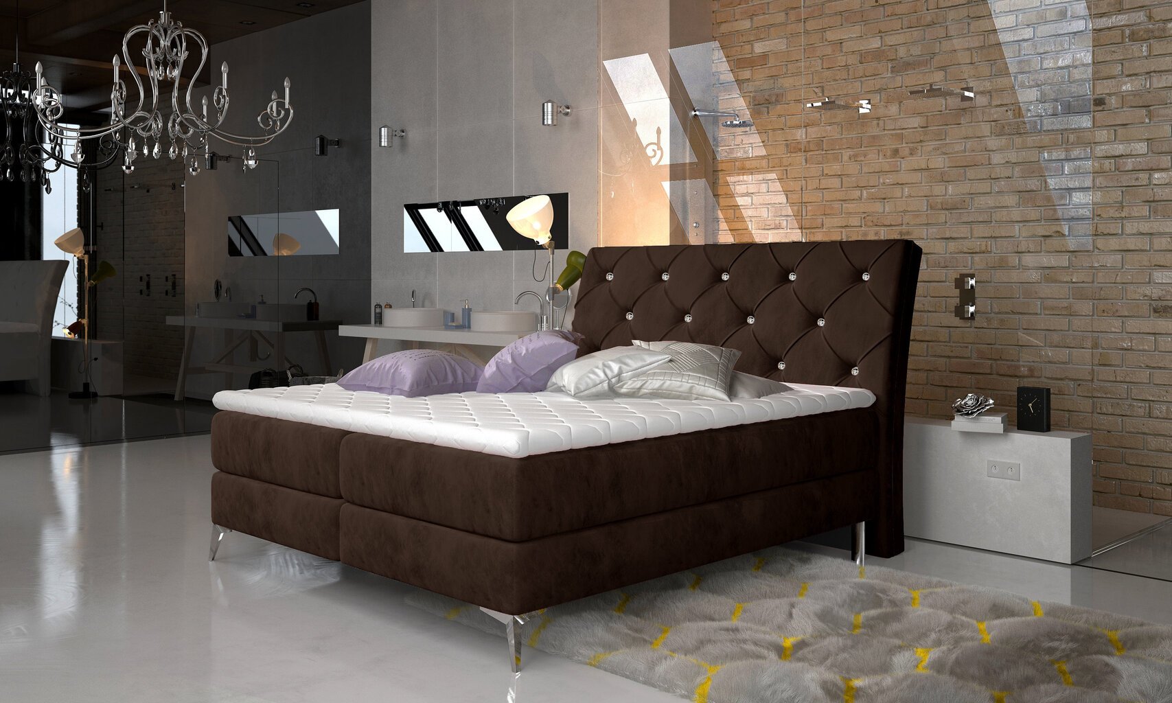 Adel-sänky, 160x200 cm, tummanruskea hinta ja tiedot | Sängyt | hobbyhall.fi