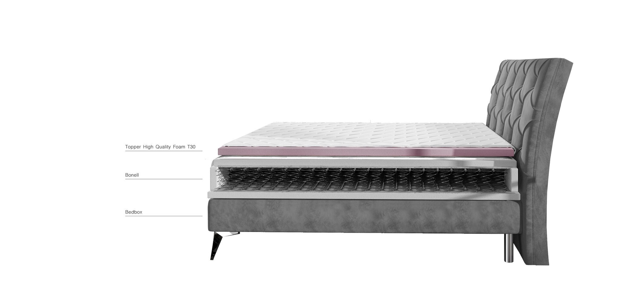Adel-sänky, 180x200 cm, musta hinta ja tiedot | Sängyt | hobbyhall.fi