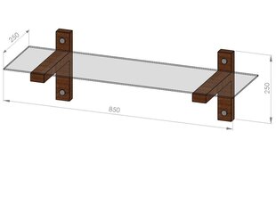 Hylly Kalune Design R101, ruskea/harmaa hinta ja tiedot | Hyllyt | hobbyhall.fi