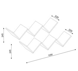 2 hyllyn setti Kalune Design Zig Zag 2, valkoinen hinta ja tiedot | Hyllyt | hobbyhall.fi