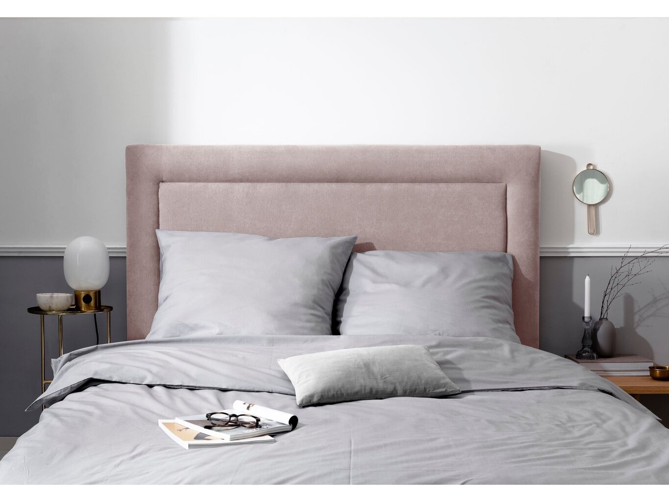 Mazzini Sofas Ancona -sängynpääty, 200 cm, vaaleanpunainen hinta ja tiedot | Sängyt | hobbyhall.fi