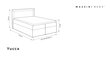 Sänky Mazzini Beds Yucca 160x200 cm, keltainen hinta ja tiedot | Sängyt | hobbyhall.fi