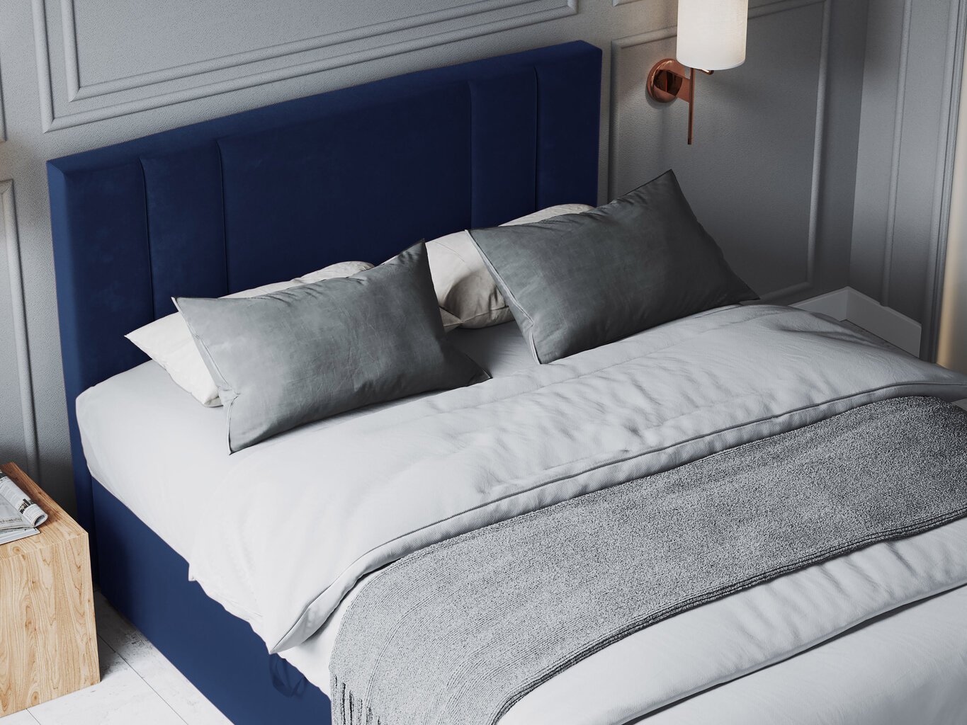 Sänky Mazzini sofas Afra 140x200 cm, sininen hinta ja tiedot | Sängyt | hobbyhall.fi