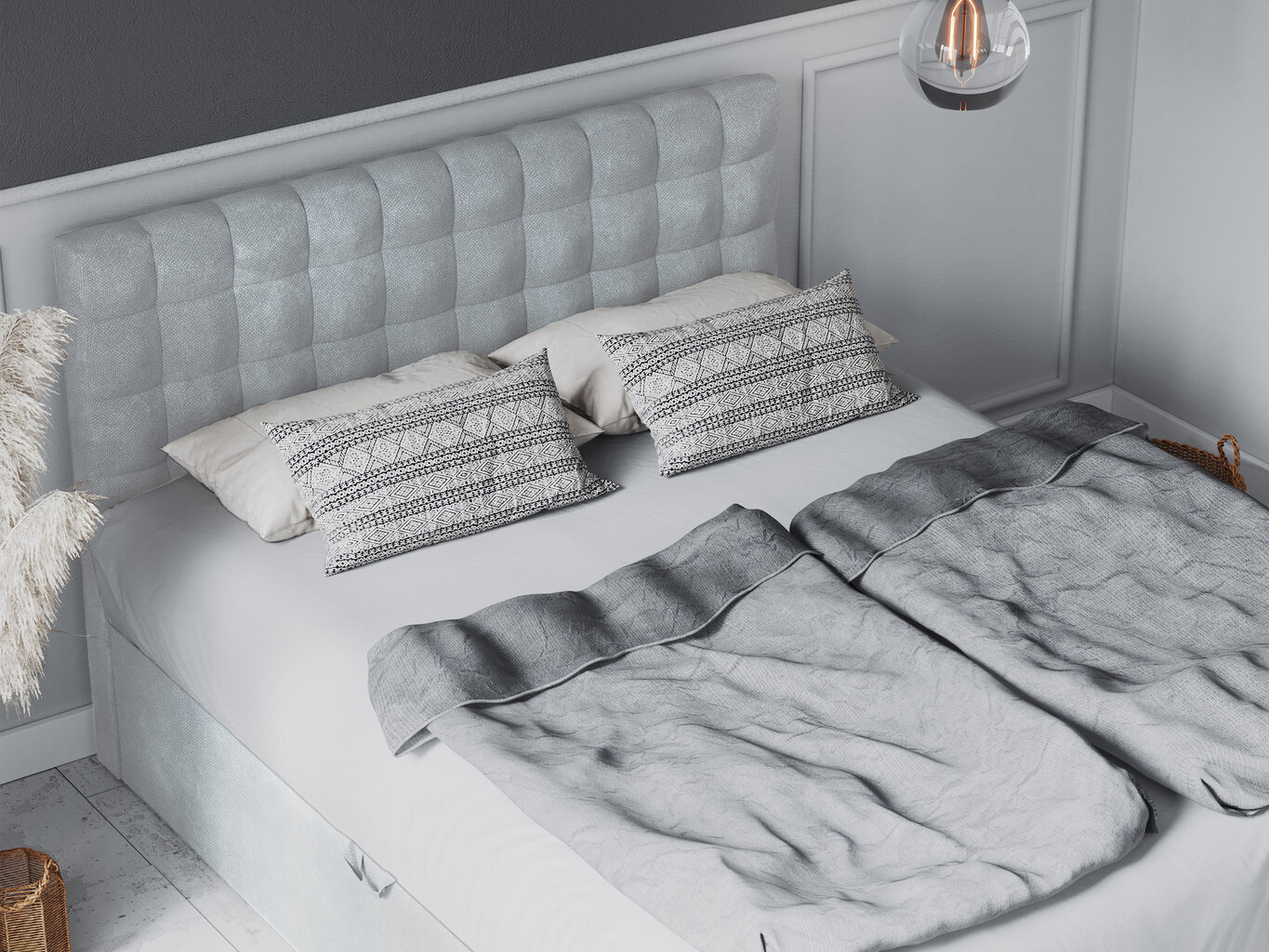 Sänky Mazzini Beds Jade 140x200 cm, vaaleanharmaa hinta ja tiedot | Sängyt | hobbyhall.fi