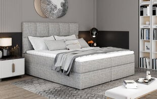 Sänky NORE Glossy 01 145x200 cm, vaaleanharmaa hinta ja tiedot | Sängyt | hobbyhall.fi