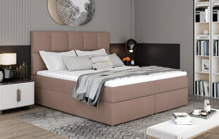 Sänky NORE Glossy 145x200 cm, ruskea hinta ja tiedot | Sängyt | hobbyhall.fi