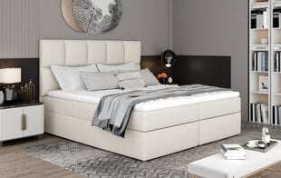 Sänky NORE Glossy 145x200 cm, kerma hinta ja tiedot | Sängyt | hobbyhall.fi