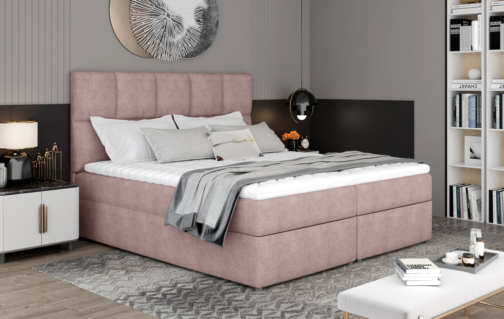 Sänky NORE Glossy 165x200 cm, pinkki hinta ja tiedot | Sängyt | hobbyhall.fi