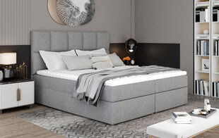 Sänky NORE Glossy 12 165x200 cm, vaaleanharmaa hinta ja tiedot | Sängyt | hobbyhall.fi
