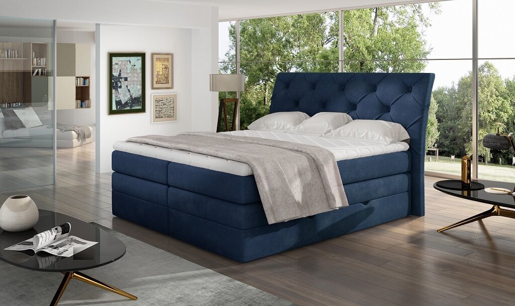 Sänky NORE Mirabel 08, 140x200 cm, sininen hinta ja tiedot | Sängyt | hobbyhall.fi