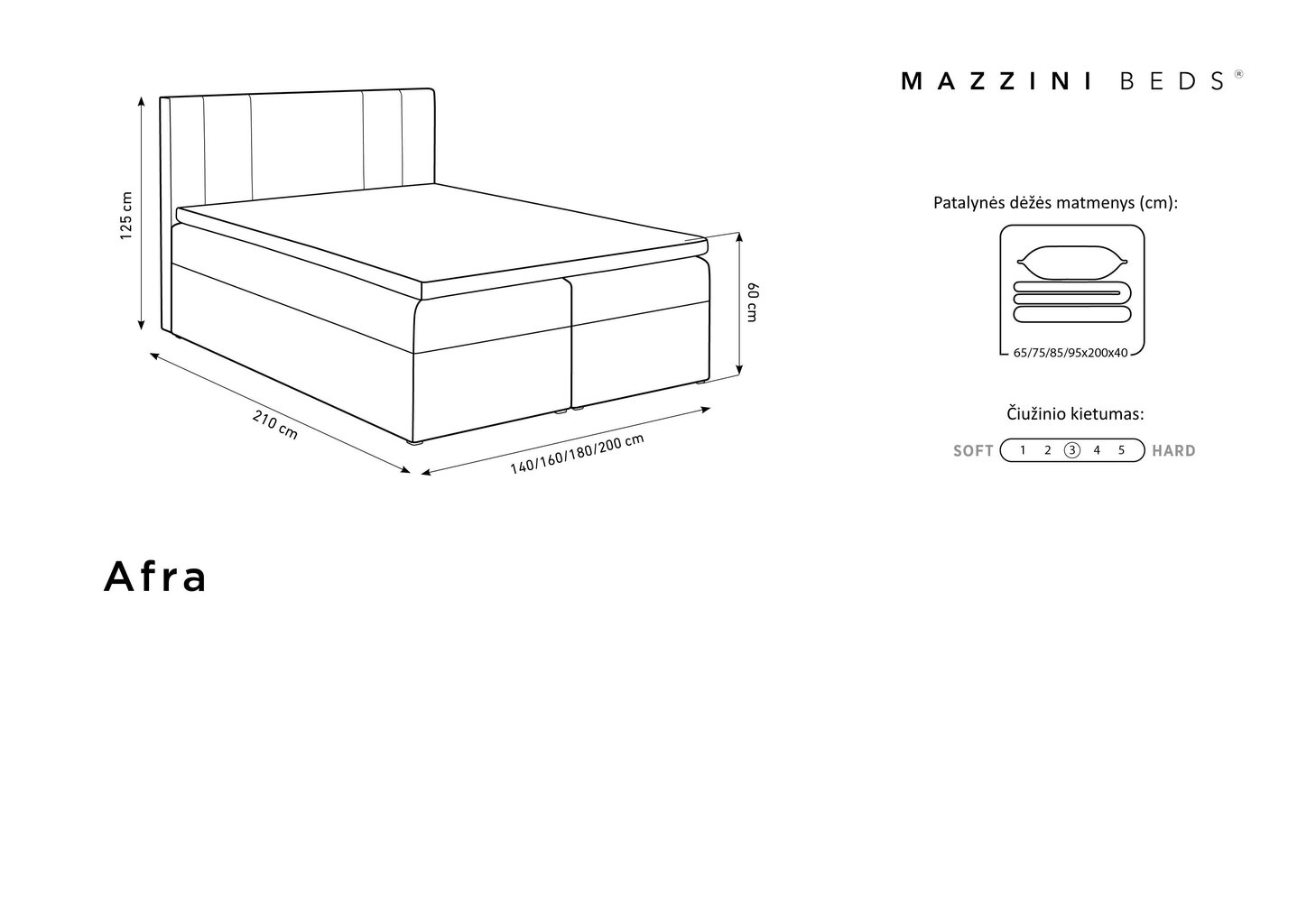 Sänky Mazzini Beds Afra 200x200 cm, punainen hinta ja tiedot | Sängyt | hobbyhall.fi