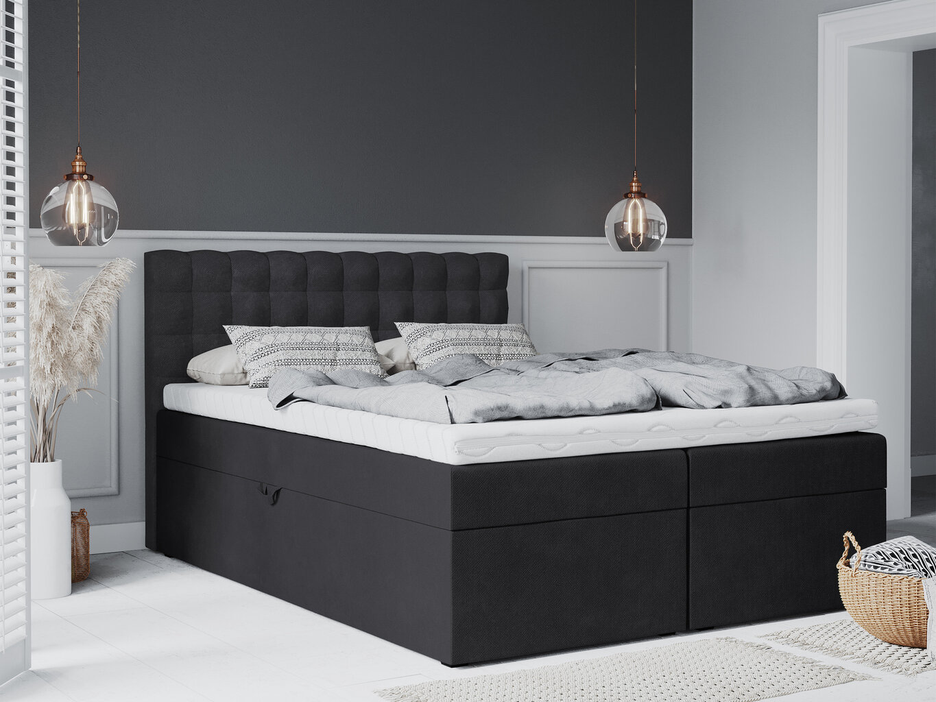 Mazzini Beds Jade 200x200 cm, tummanharmaa hinta ja tiedot | Sängyt | hobbyhall.fi