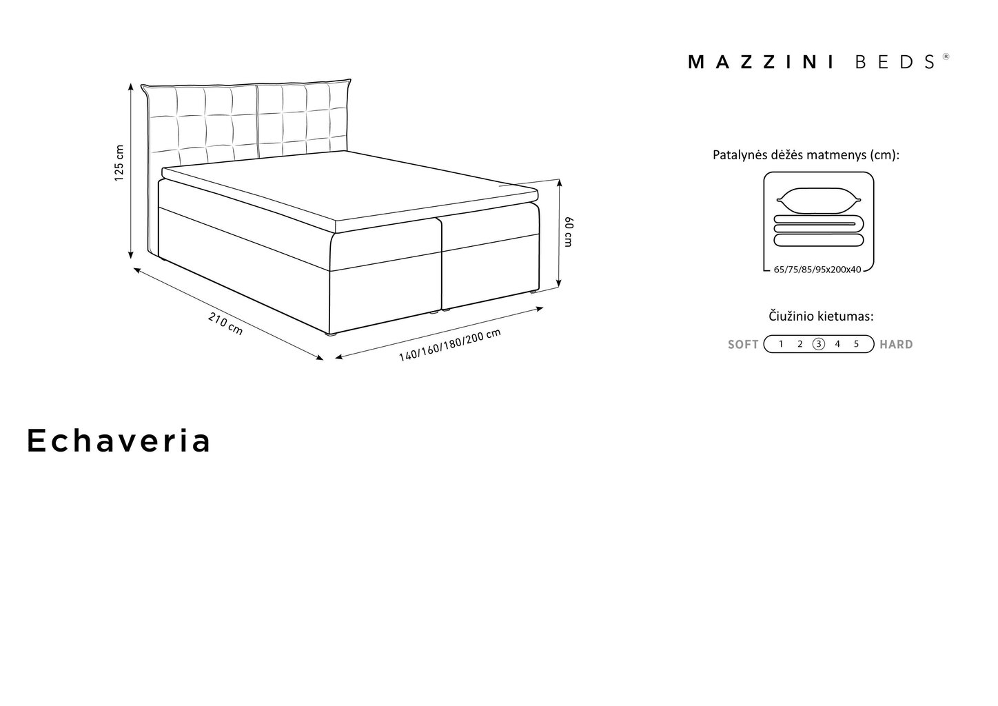 Sänky Mazzini Beds Echaveria 200x200 cm, beige hinta ja tiedot | Sängyt | hobbyhall.fi